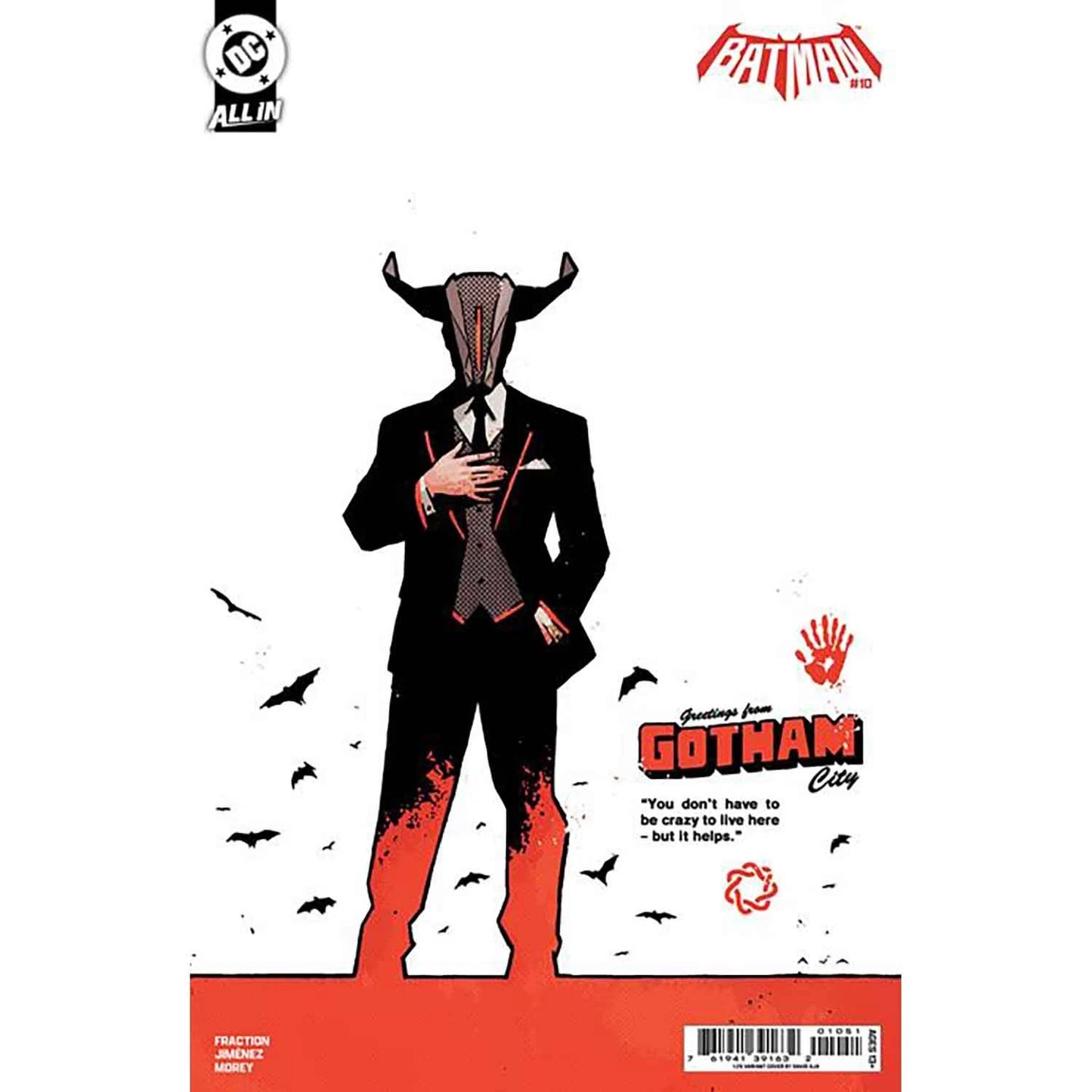 Batman #10 1:25 David Aja Card Stock Variant DC Comics 2026 NM