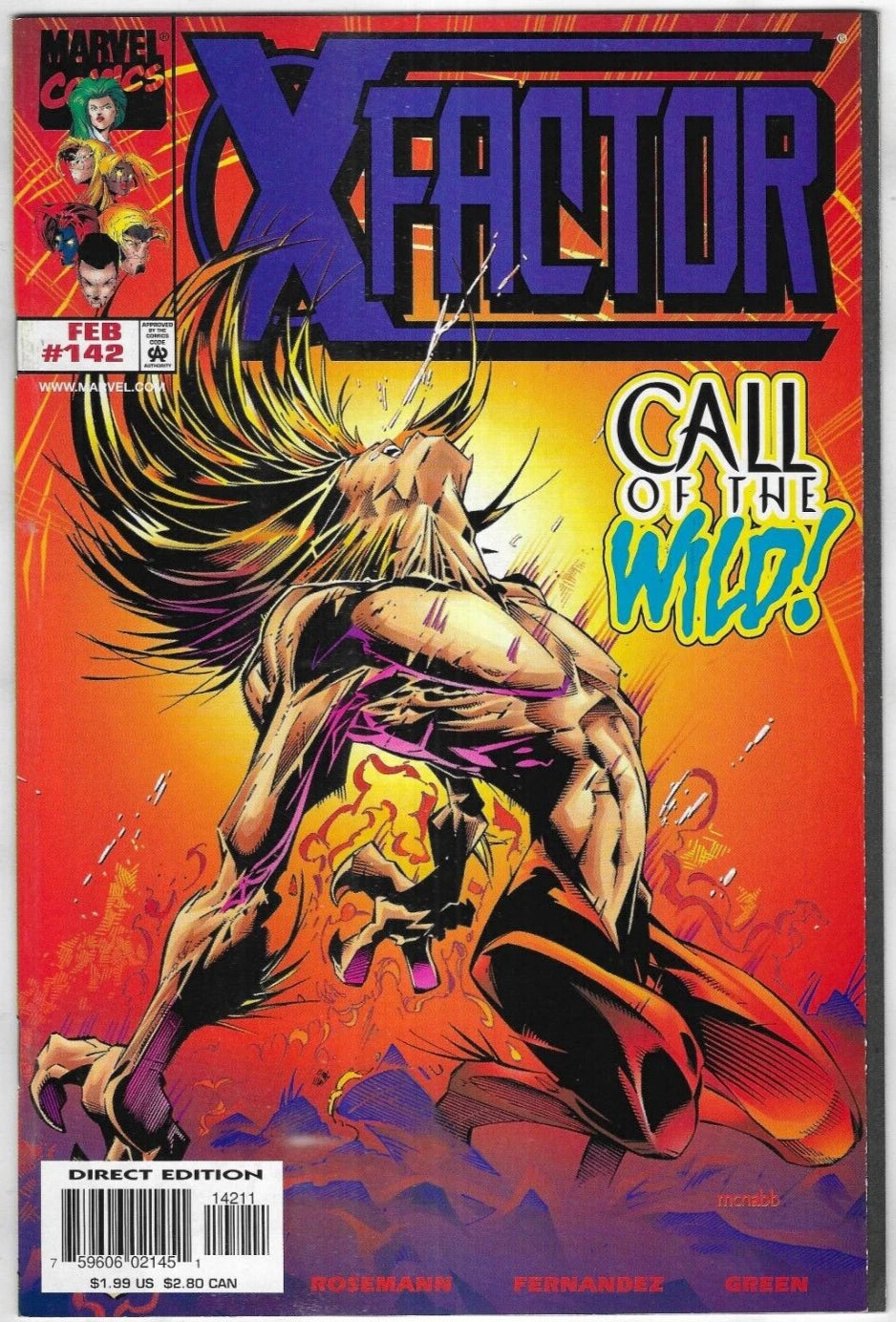 X-FACTOR #142 MARVEL COMICS 1998 VERY FINE/NEAR MINT