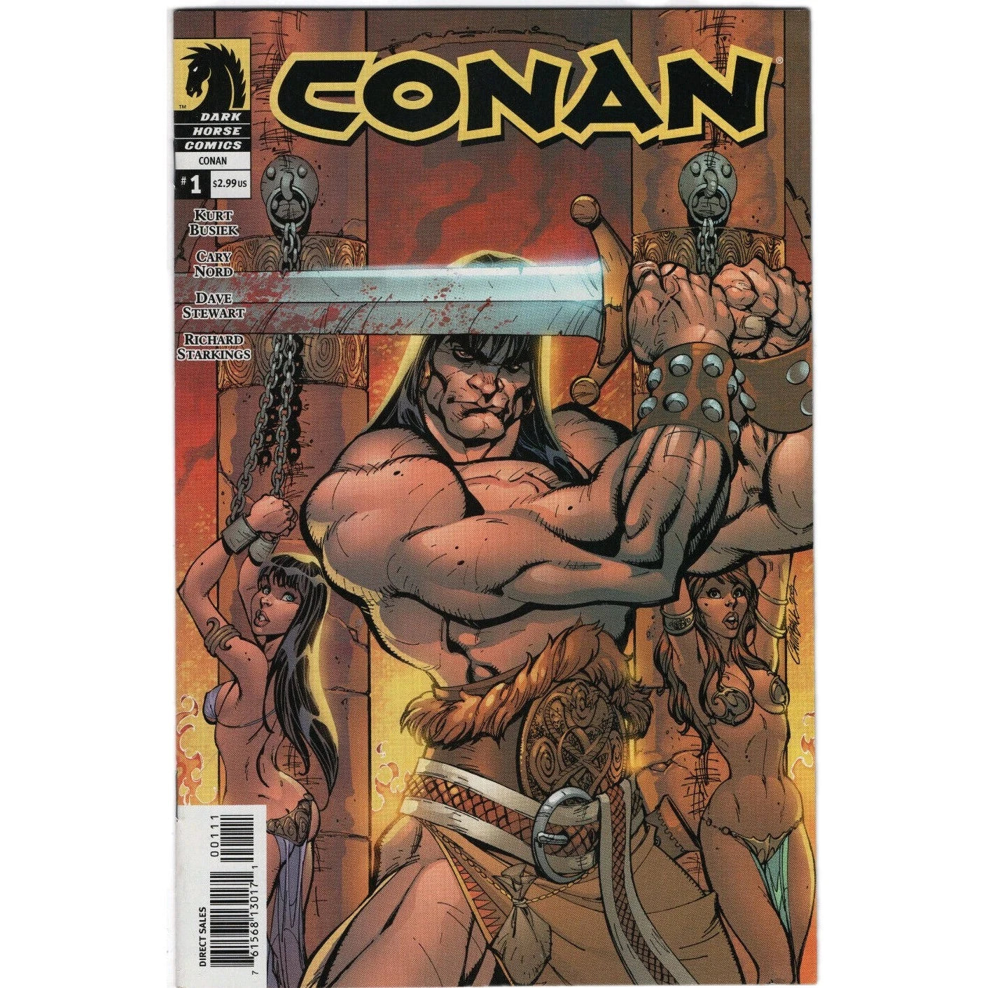 CONAN #1 2nd Print J Scott Campbell Variant Bondage Dark Horse Comics 2004 NM