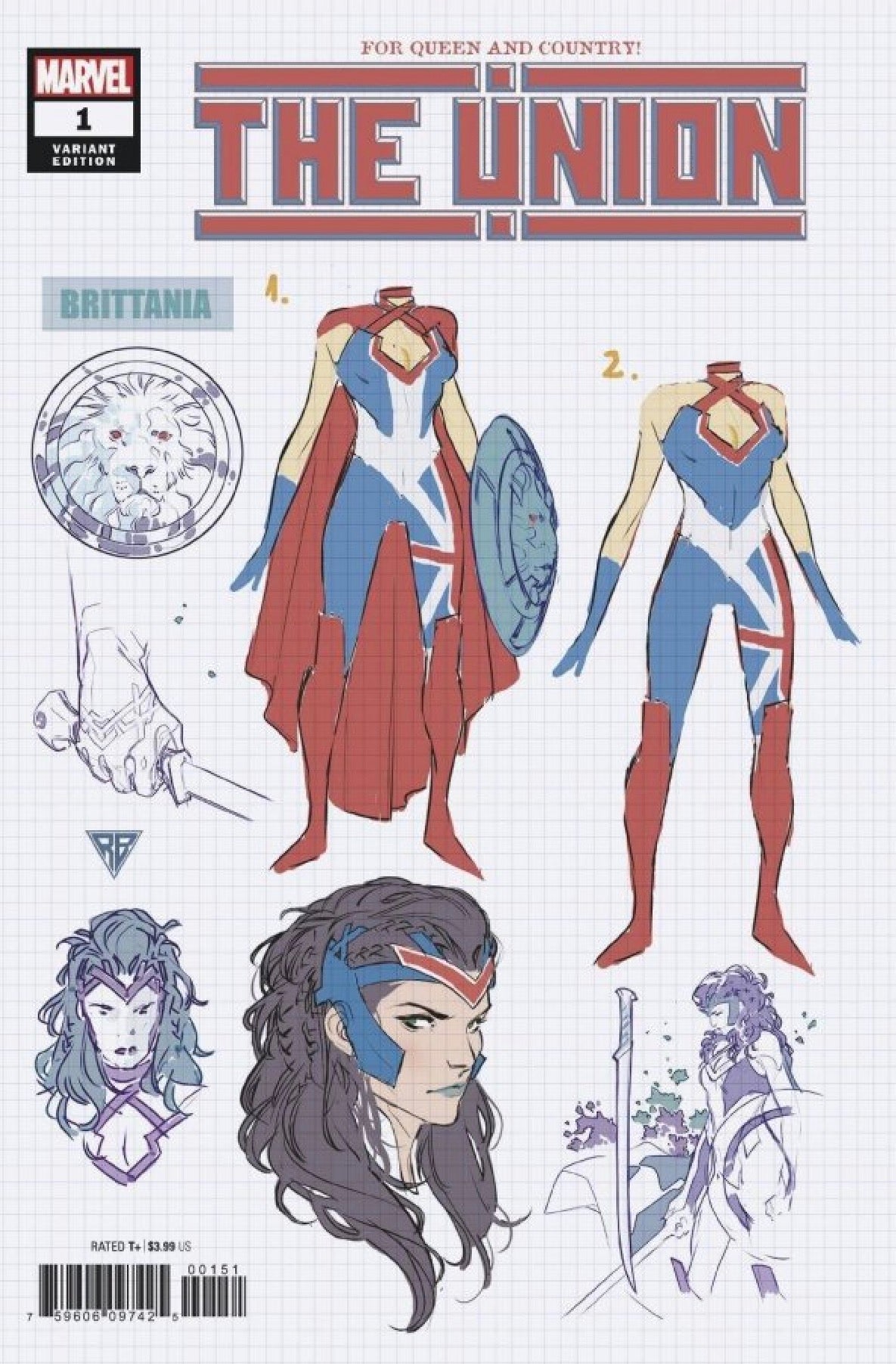 THE UNION #1 RB SILVA DESIGN VARIANT MARVEL COMICS 2021 NM