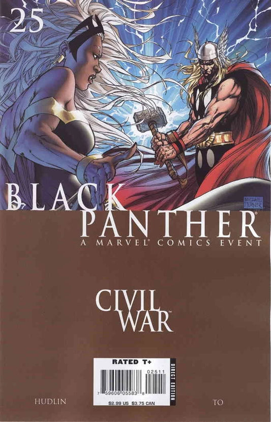 Black Panther  #25 Marvel Comics Civil War Michael Turner Cover 2007 VF/NM