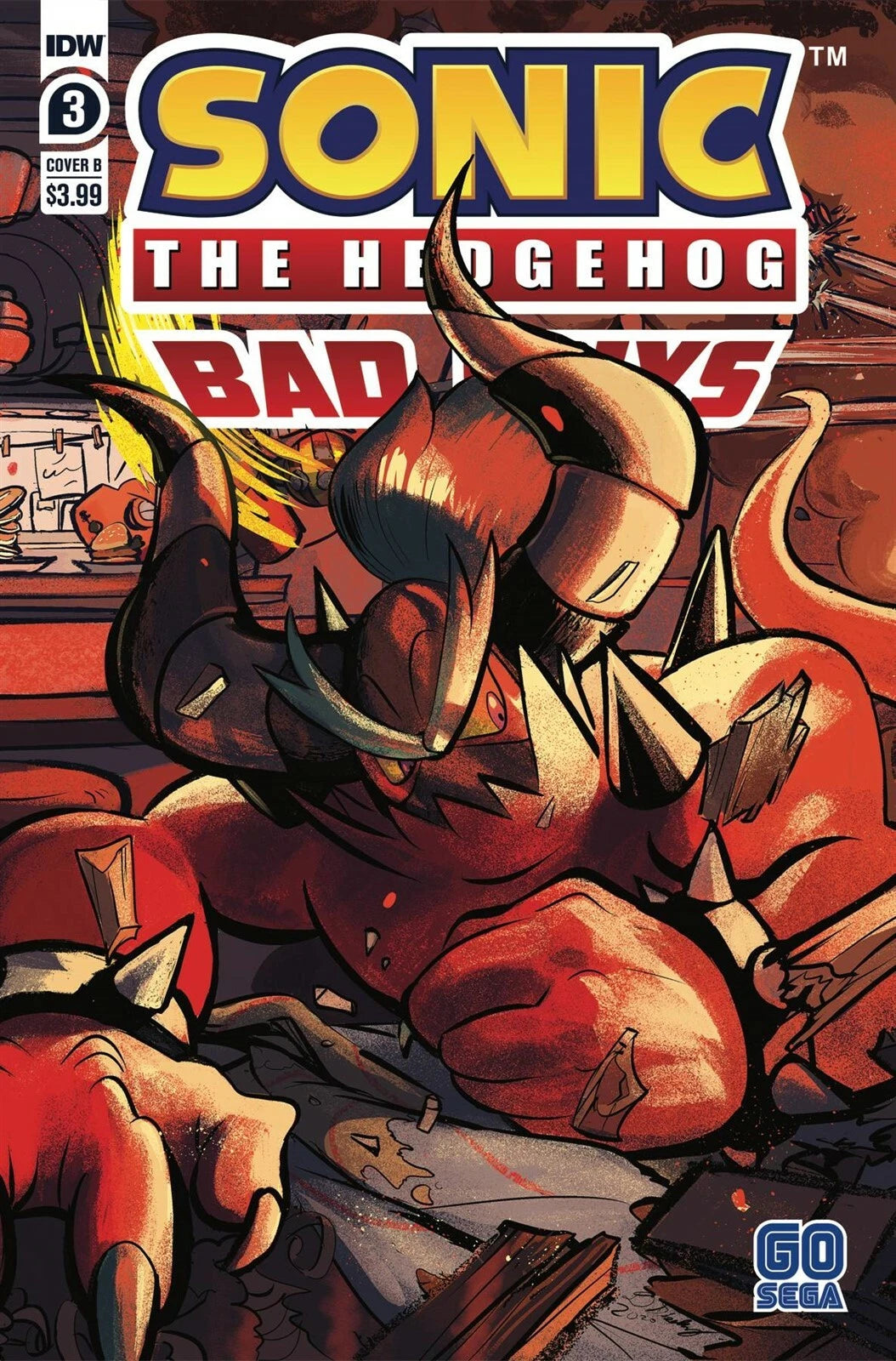 SONIC THE HEDGEHOG BAD GUYS #3 CVR B SKELLY VARIANT IDW PUBLISHING 2020 NM