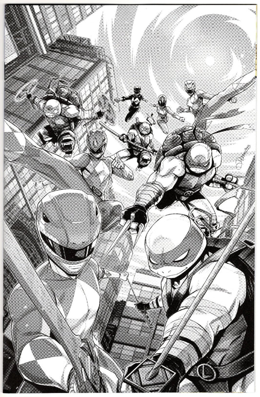 MIGHTY MORPHIN POWER RANGERS/TMNT III #1 1:10 ZONNO VARIANT 2023 BOOM Studios NM