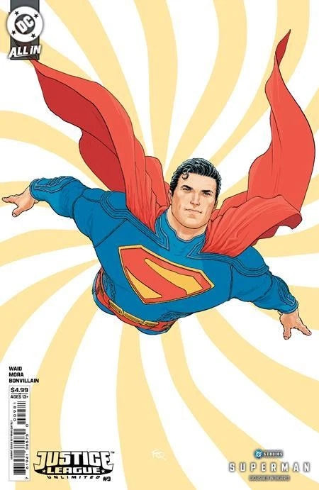 JUSTICE LEAGUE UNLIMITED #9 FRANK QUITELY SUPERMAN MOVIE CARD STOCK VAR