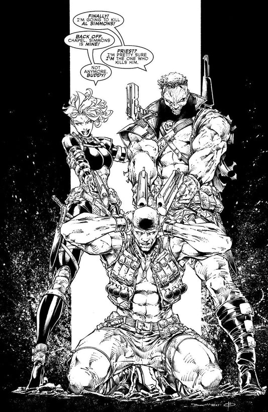 Spawn #370 Cover D Brett Booth Youngblood B&W VirginVariant Image Comics 2025