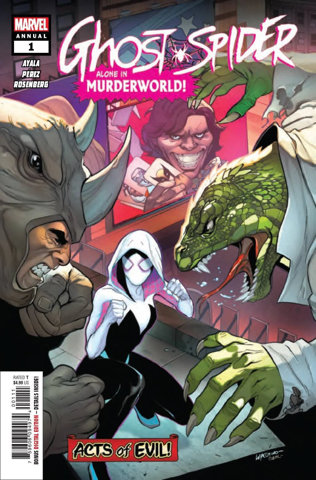 GHOST SPIDER ANNUAL #1 ACTS OF EVIL MARVEL COMICS 2019 NM