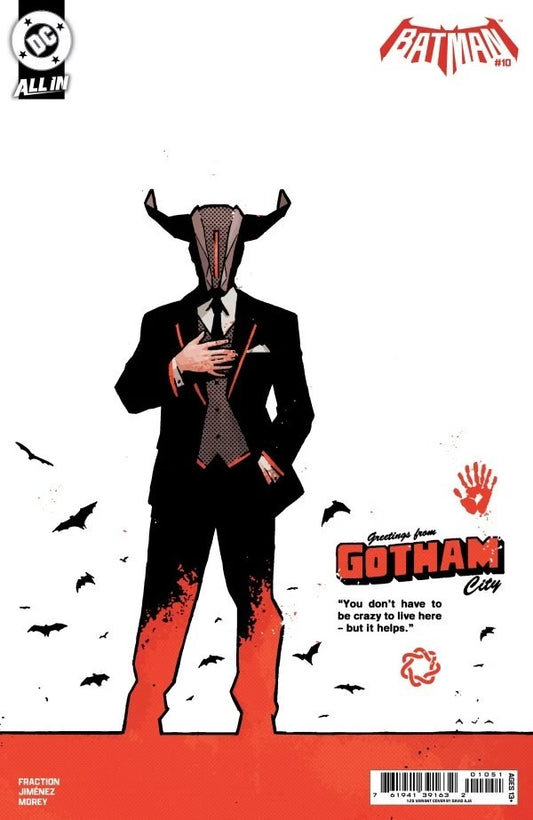 Batman #10 1:25 David Aja Card Stock Variant DC Comics 2026 NM