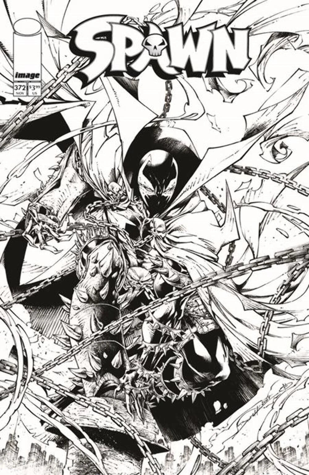 SPAWN #372 BRETT BOOTH BLACK & WHITE VARIANT IMAGE COMICS 2026 NM